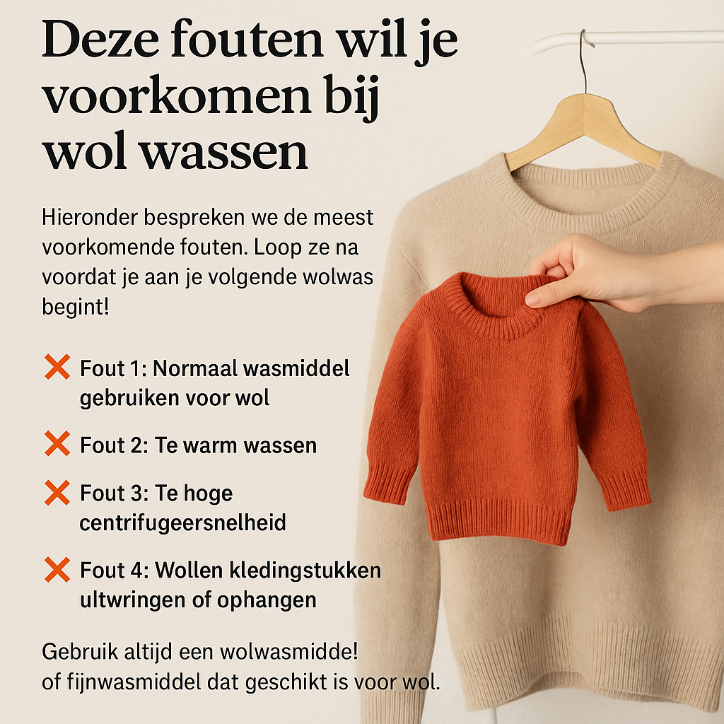 Veelgemaakte fouten bij wol wassen