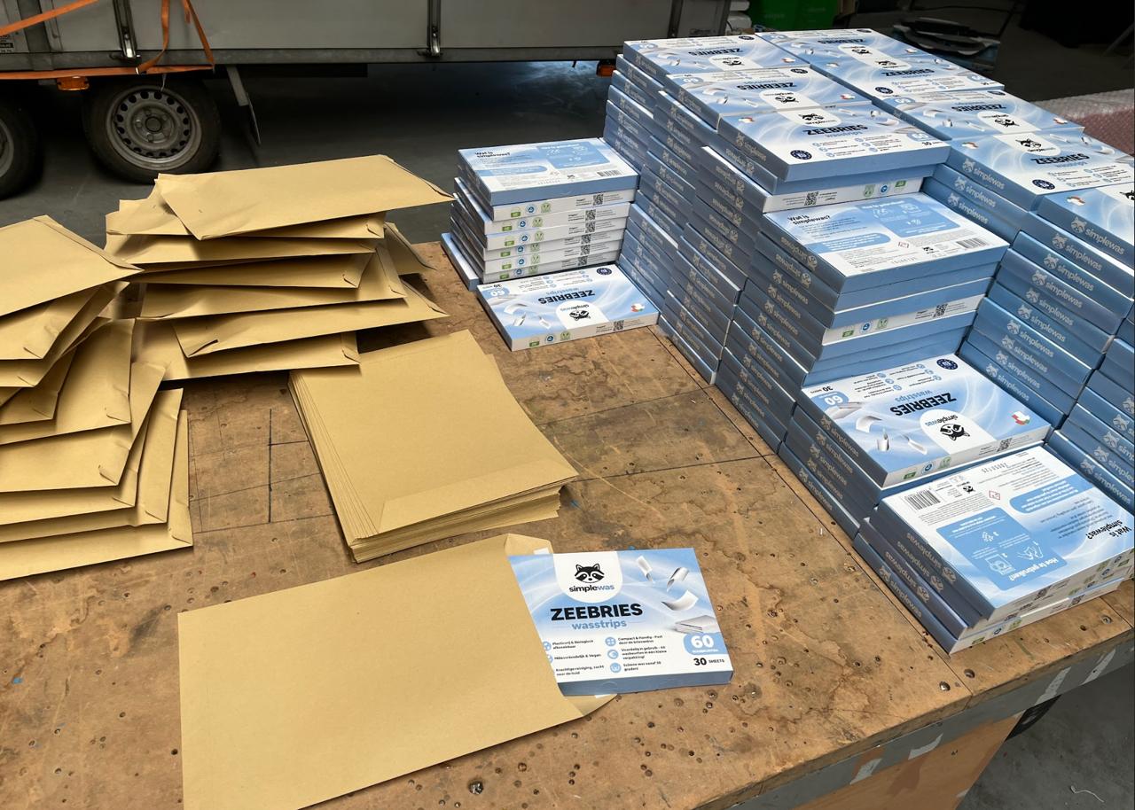 Inpakken van Simplewas – orders gereedmaken