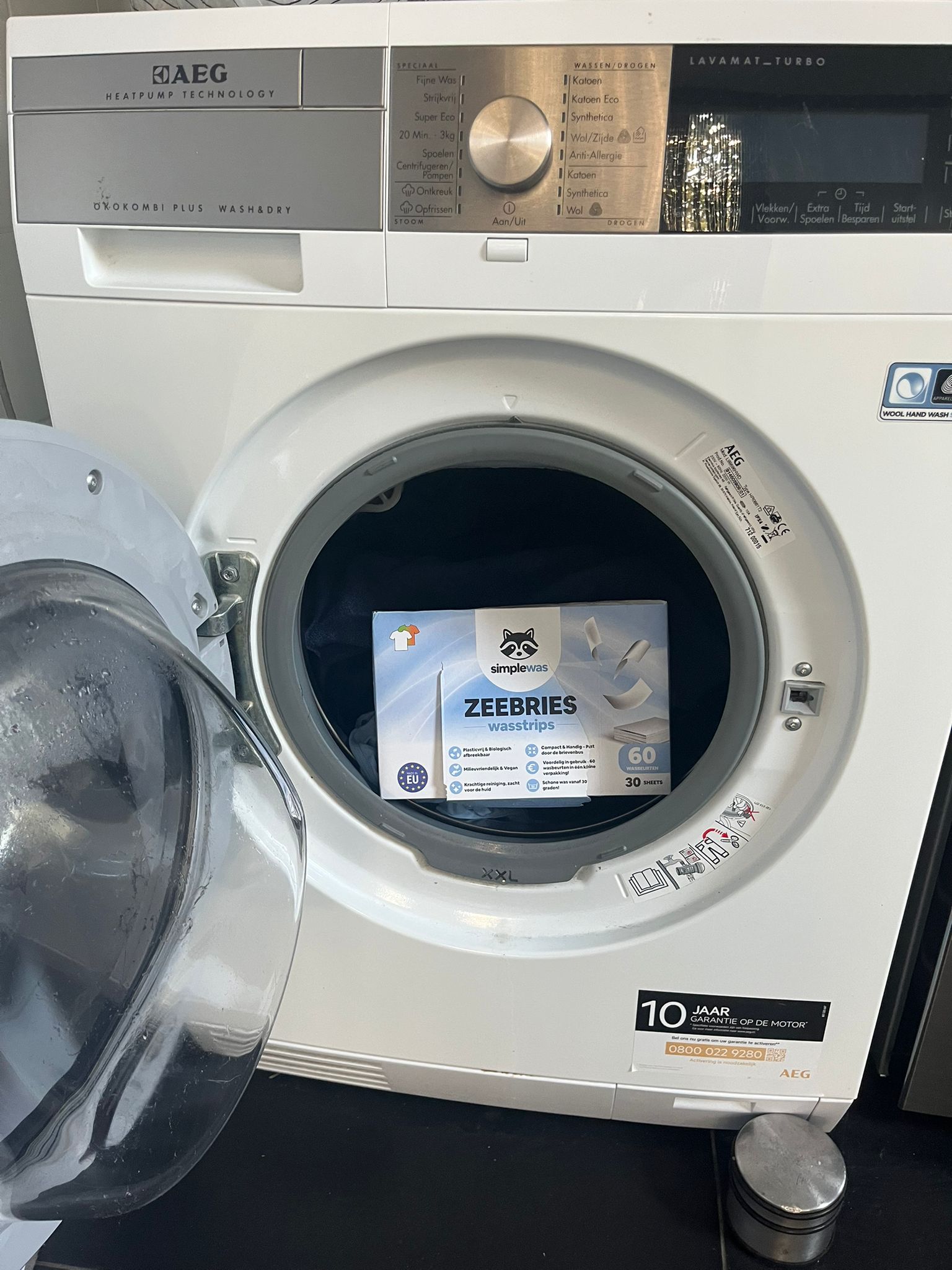 Reviewfoto Lammie: wasmachine met Simplewas