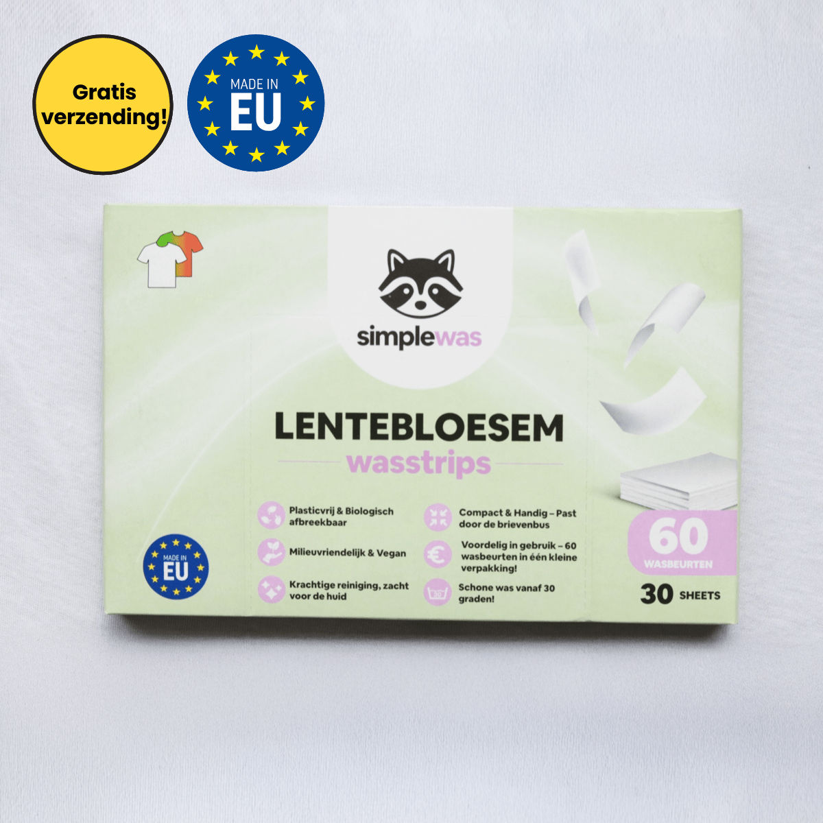 Lentebloesem wasstrips - 60 wasbeurten - Simplewas