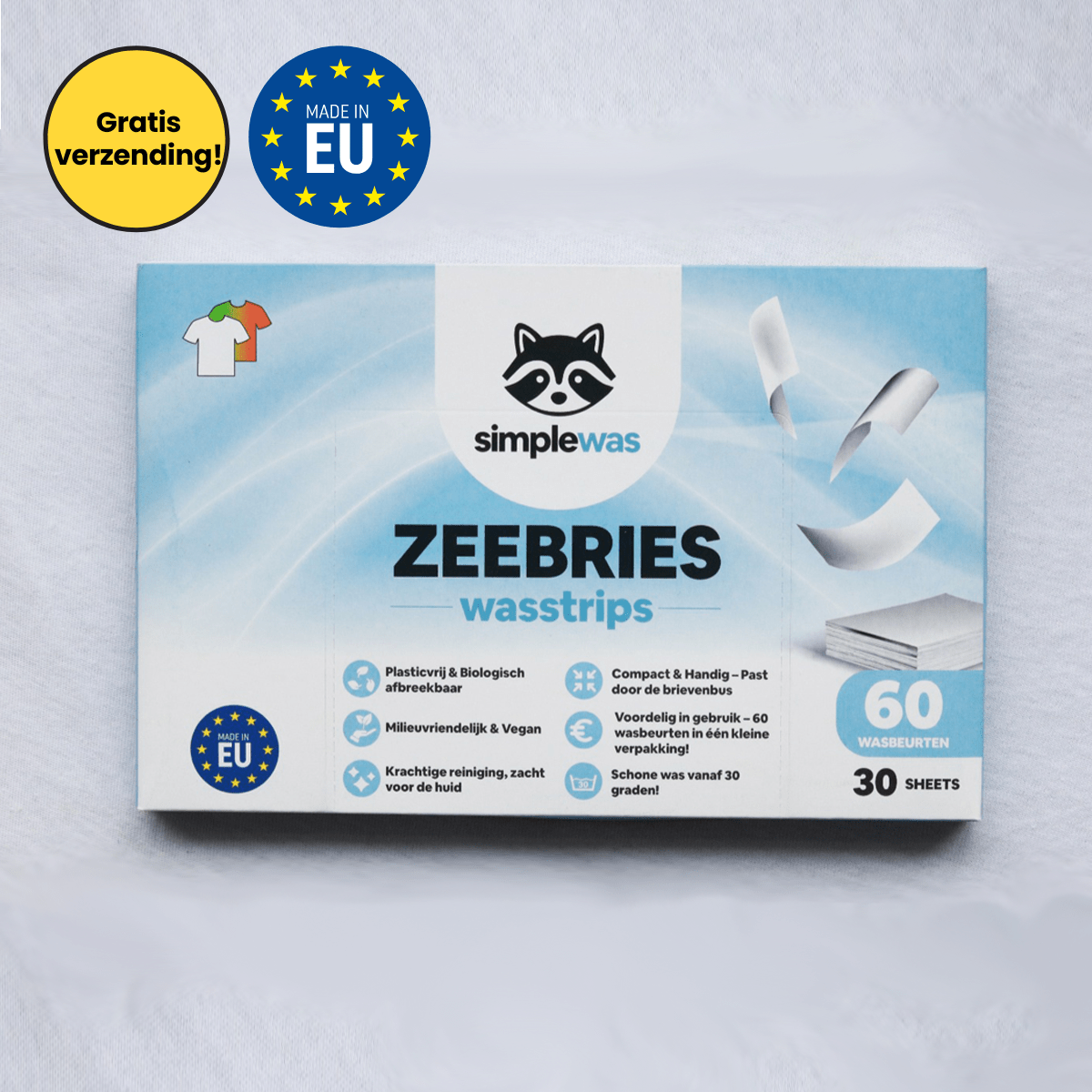 Zeebries wasstrips - 60 wasbeurten - Simplewas
